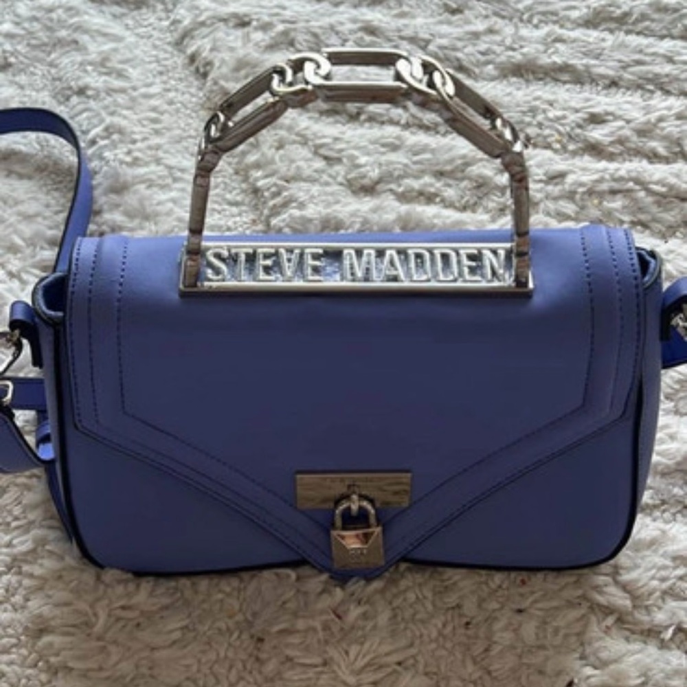 Steve Madden Lavender Shoulder Bag with Silver Accents